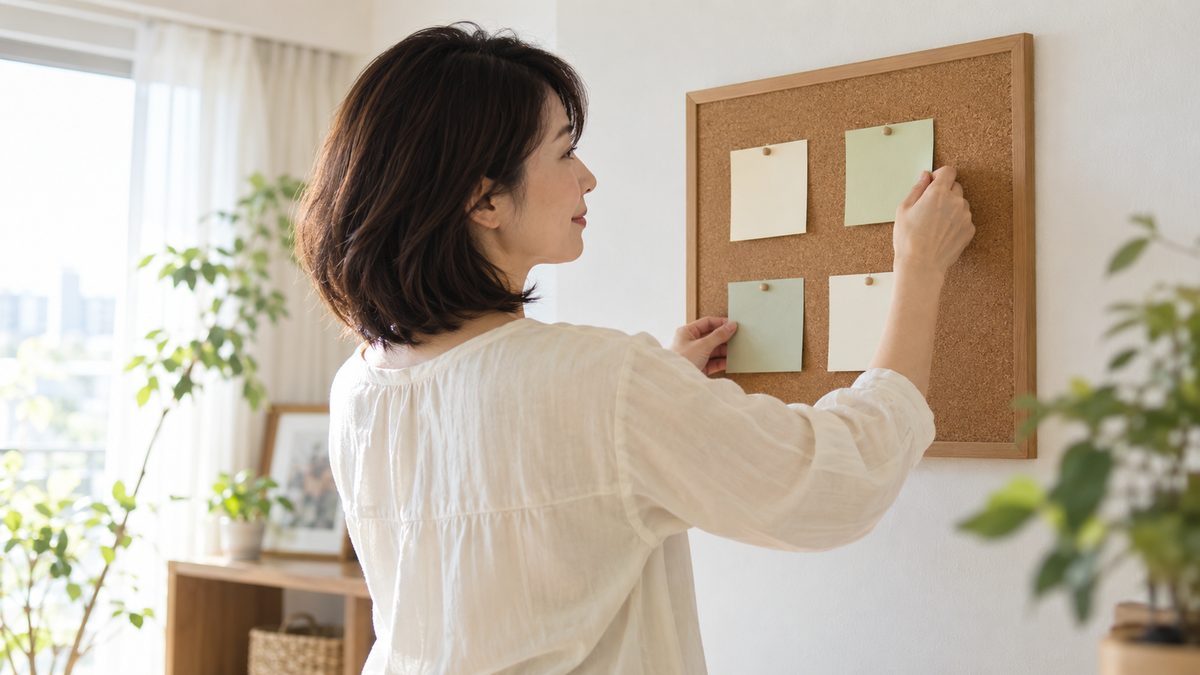 仕事で大切にしたい条件をメモに整理するイメージ